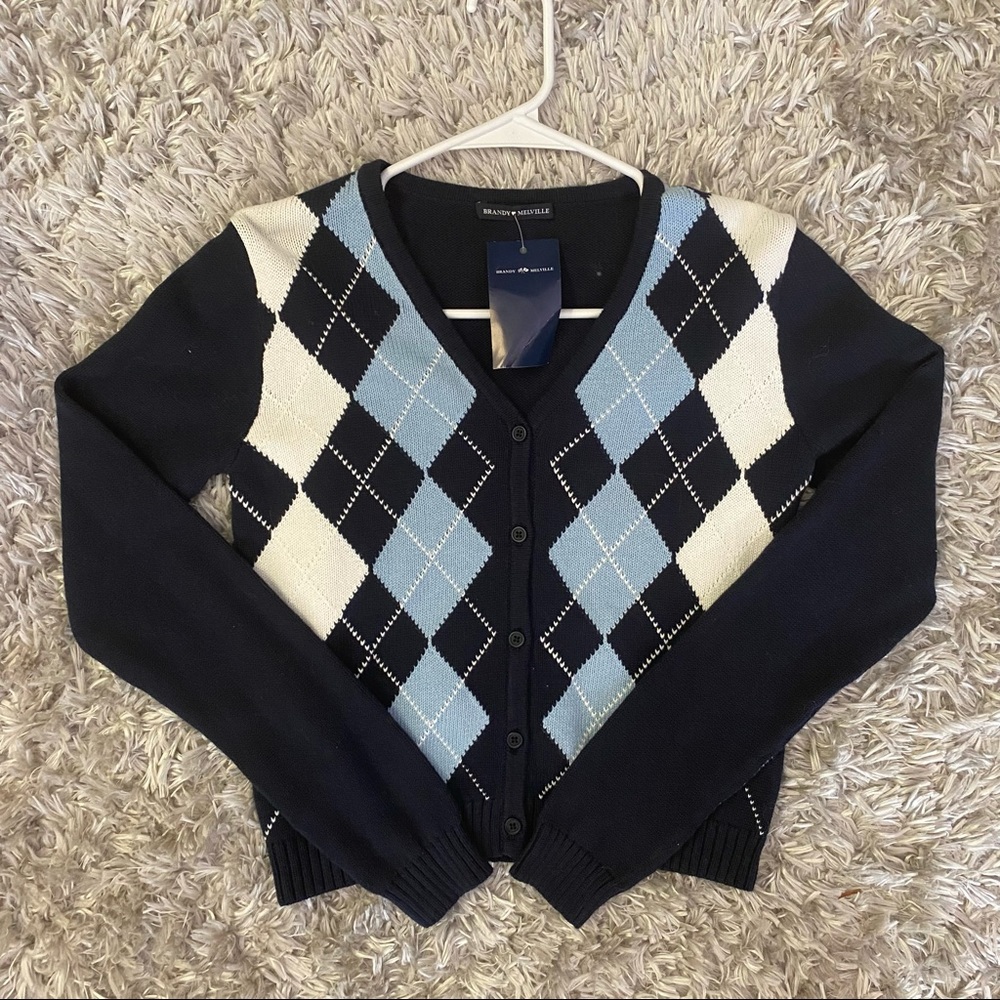 Brandy Melville Argyle Sweater